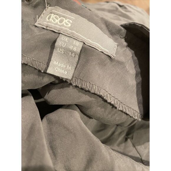 Asos Cut Out Back Jumpsuit Womens US‎ 14 Wide Leg Sleeveless Green - Picture 3 of 4